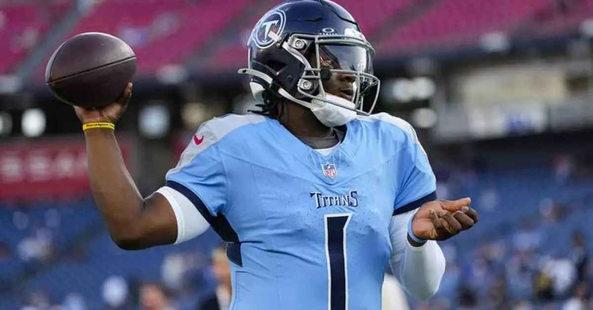 Coach says rookie Cam Ward near unanimous pick for one of the Titans' captains