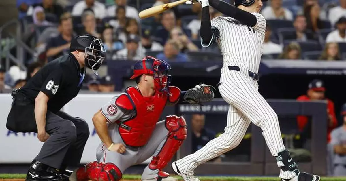 Rice, Domínguez and Chisholm HRs back 6 scoreless innings by Schlitter as Yankees beat Nationals