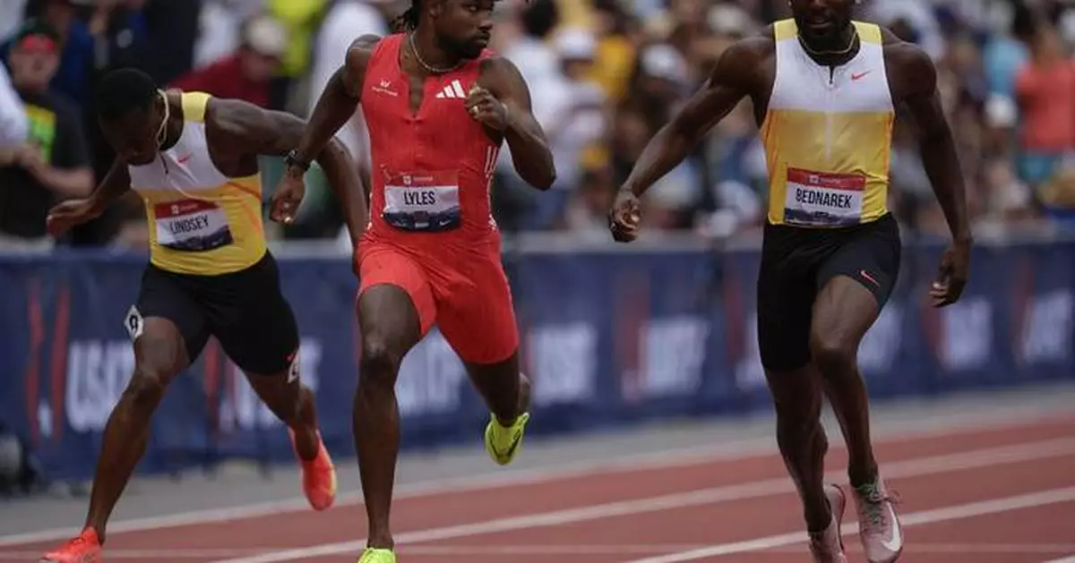 Bad blood. Lyles shoved by Bednarek after his win in 200 meters at US nationals