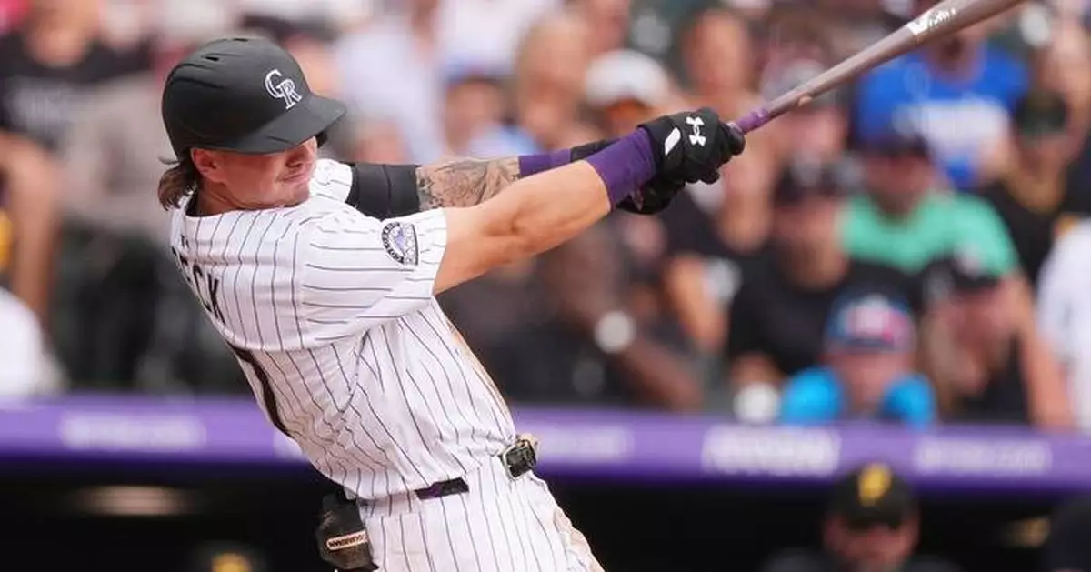 Beck's 3-run homer lifts Rockies to 8-5 win over over Pirates, Skenes