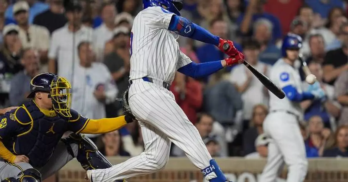 Busch hits a 3-run double off Misiorowski as the Cubs beat the Brewers 4-3