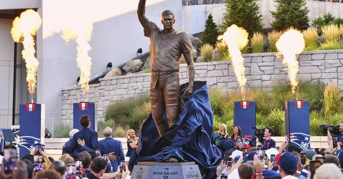 Patriots unveil statue of Tom Brady, QB who led them to 6 Super Bowl wins, before exhibition opener