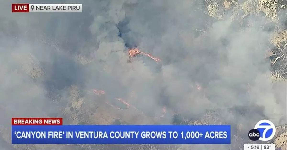 Rapidly spreading brush fire prompts an evacuation order for thousands north of Los Angeles