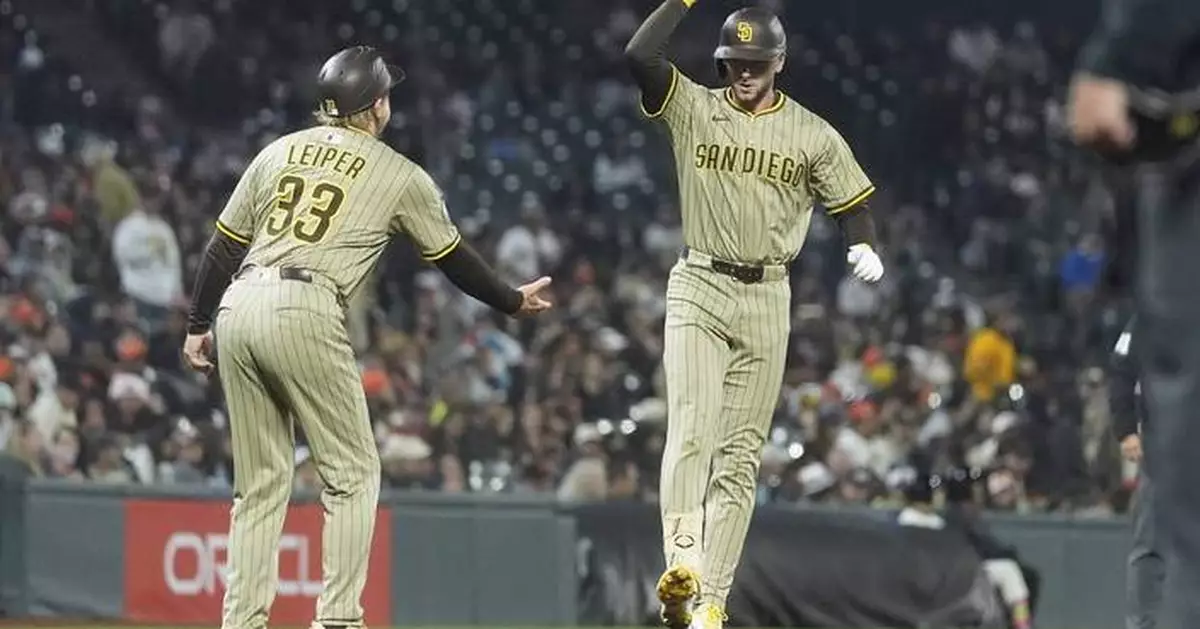 Padres put outfielder Jackson Merrill on injured list with sprained left ankle