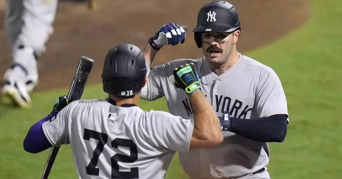 Stanton’s 10th-inning homer lifts Yankees over Rays 6-4 for first extra-inning win on road