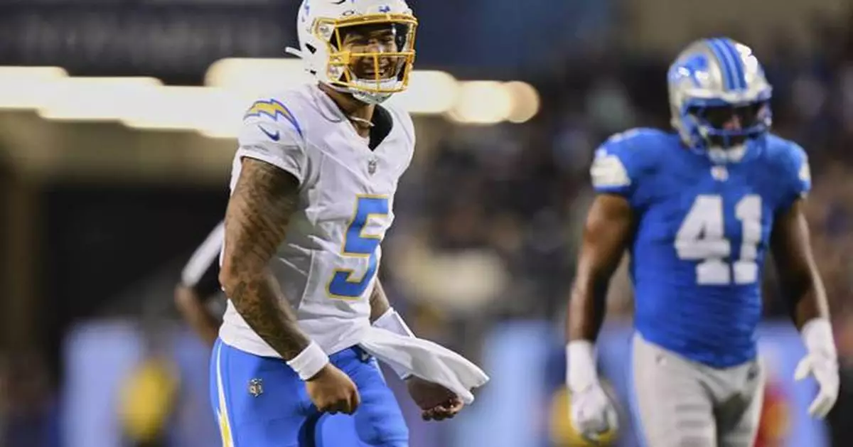 Trey Lance tosses 2 touchdown passes, leading the Chargers over the Lions 34-7 in Hall of Fame game