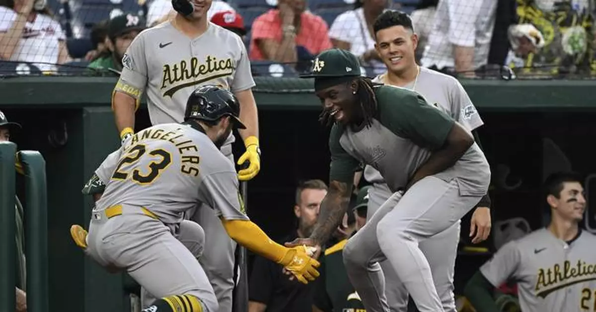Shea Langeliers homers 3 times as the Athletics beat the Nationals 16-7