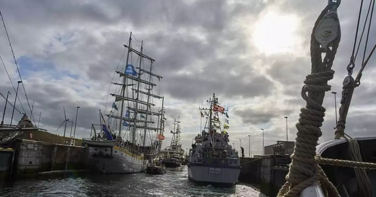 Hundreds of historic tall ships sail into Amsterdam for a maritime festival