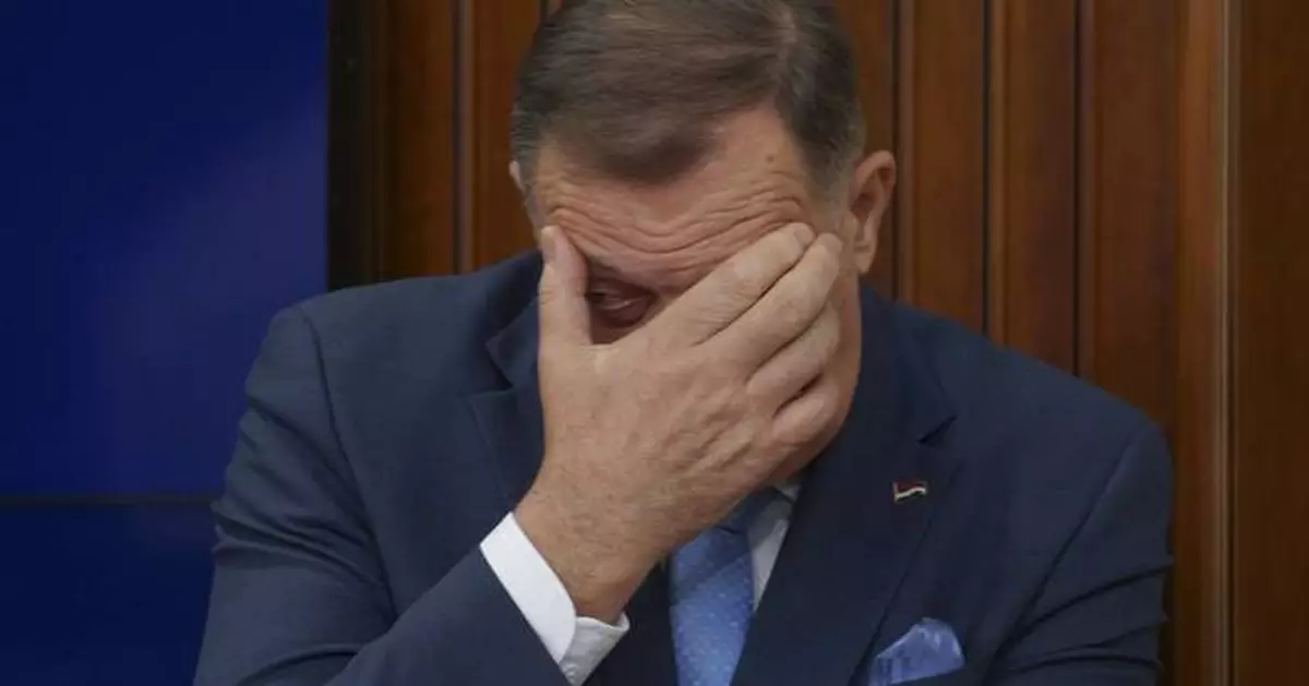 Appeals court in Bosnia confirms sentence for Bosnian Serb President Milorad Dodik