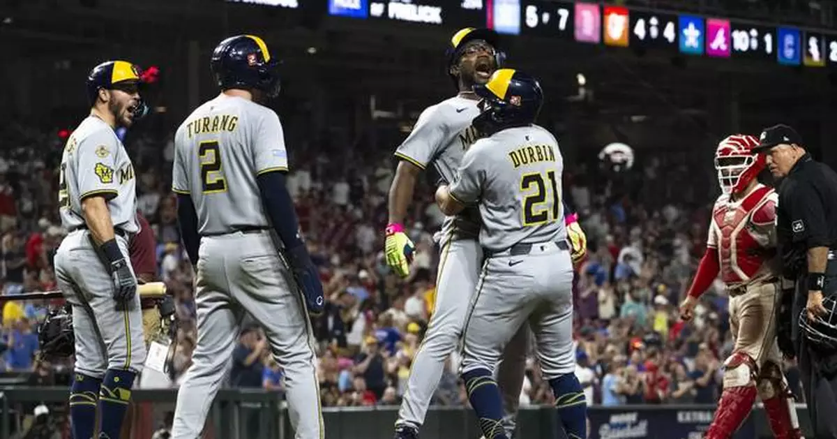 MLB-best Brewers rally again, set franchise single-season record for consecutive victories with 14