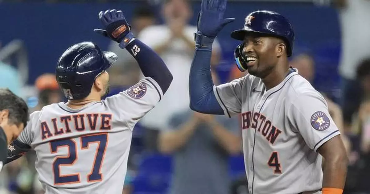 Altuve and Diaz homer to lead the Astros over the Marlins 7-3