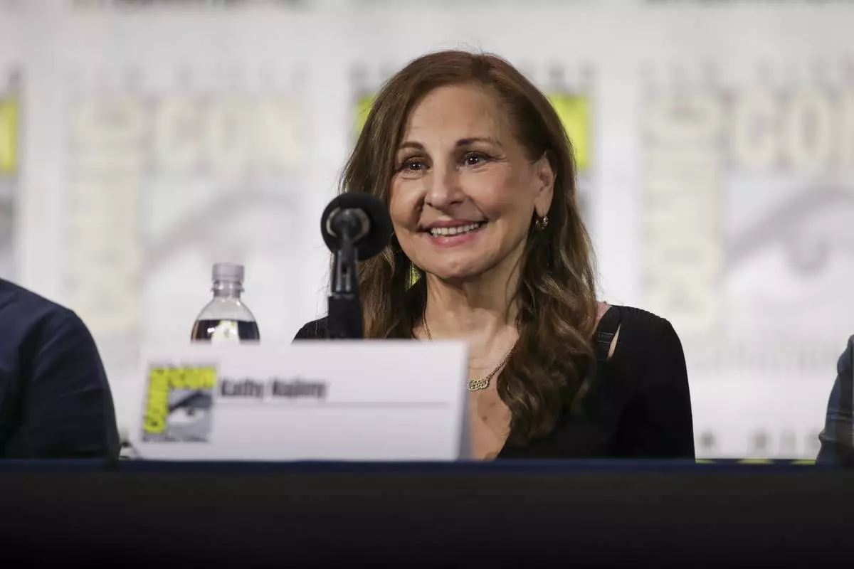 Kathy Najimy attends a panel for "King of the Hill" during Comic-Con International on Friday, July 25, 2025, in San Diego. (Photo by Andrew Park/Invision/AP)