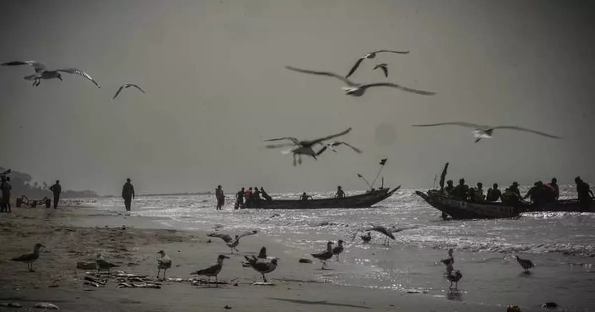 Photos from the Gambian coast, where a 'sea war' is brewing