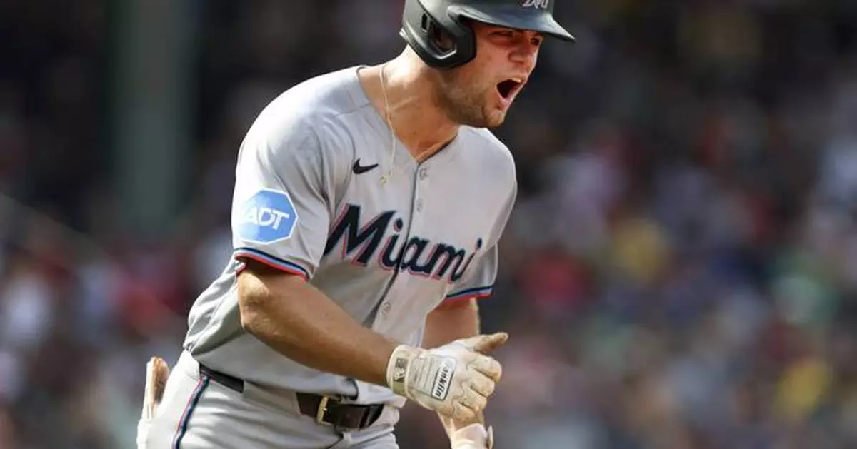Myers and Marsee homer in 3-run 9th to lift the Marlins past the Red Sox, 5-3