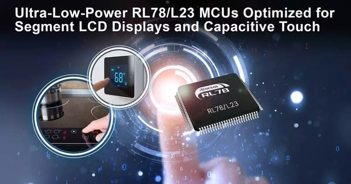 Renesas Introduces Ultra-Low-Power RL78/L23 MCUs for Next-Generation Smart Home Appliances