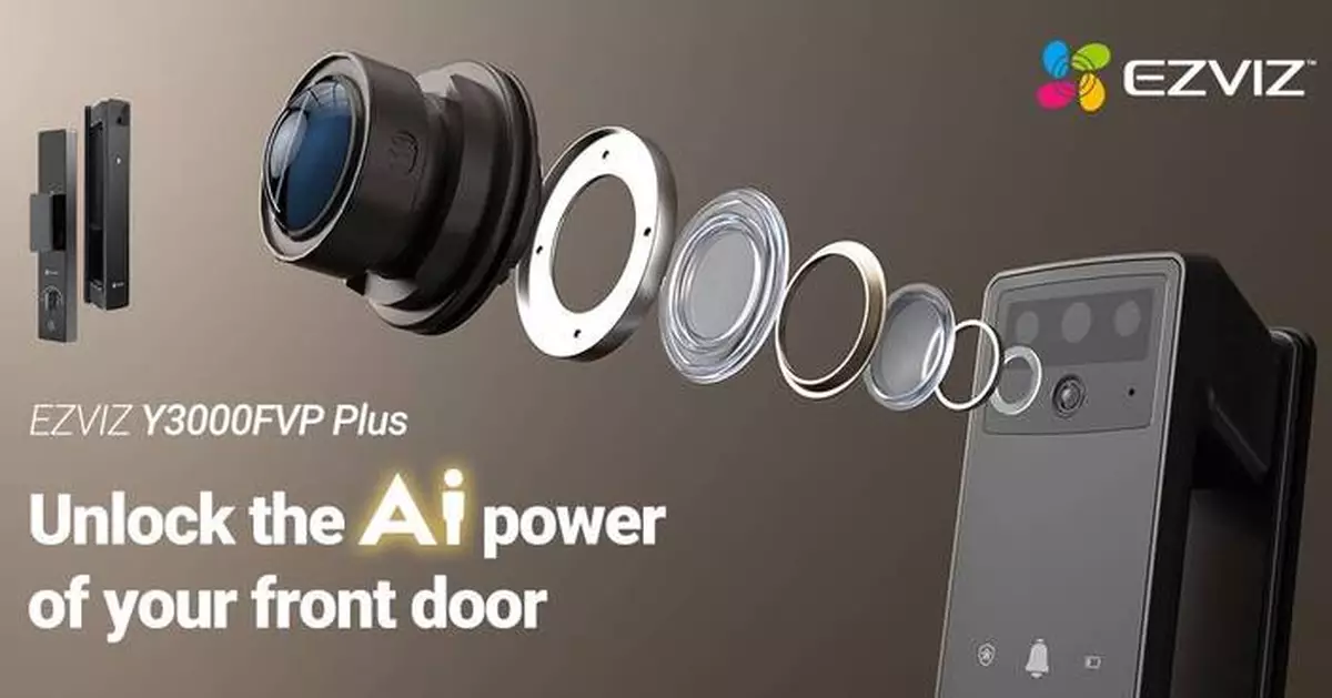EZVIZ Reshapes Front Door Security with the Y3000FVP Plus, the Flagship Smart Lock to Integrate Facial and Palm Vein Recognition for Ultimate Protection and Convenience