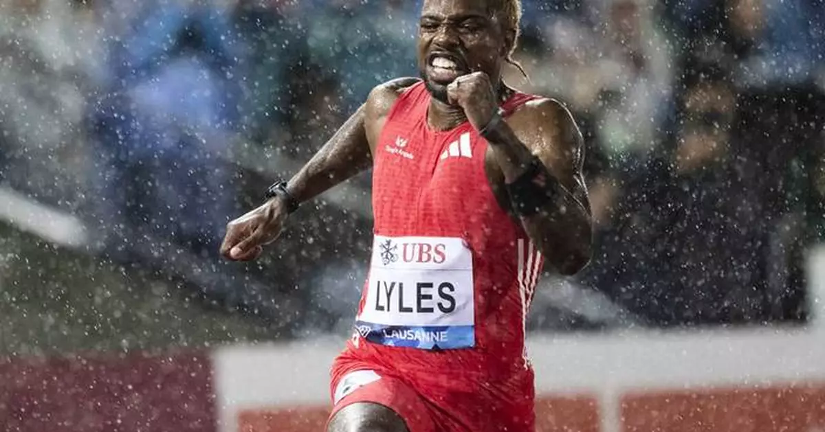 Noah Lyles loses to Oblique Seville in the 100 at rain-soaked Lausanne meet