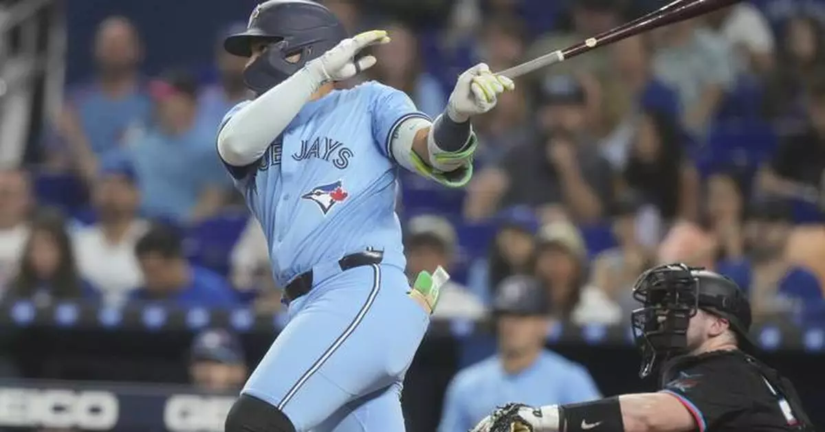 Bichette hits winning RBI single as Blue Jays hold off Marlins 7-6 in 12 innings