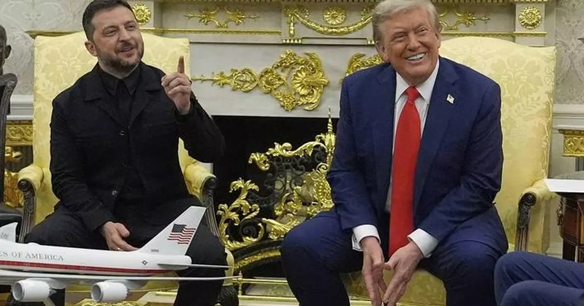 Back in the Oval Office, Zelenskyy wears a blazer and Trump doesn't shout