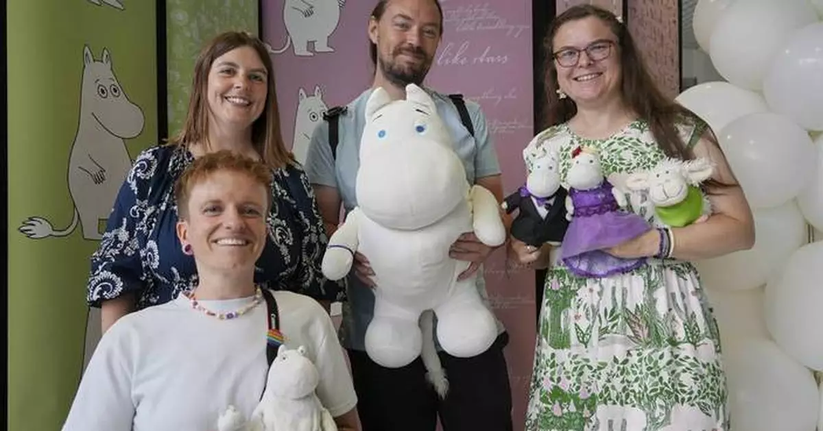 Fans celebrate the 80th birthday of the Moomins, Finland's most lovable literary cartoon family