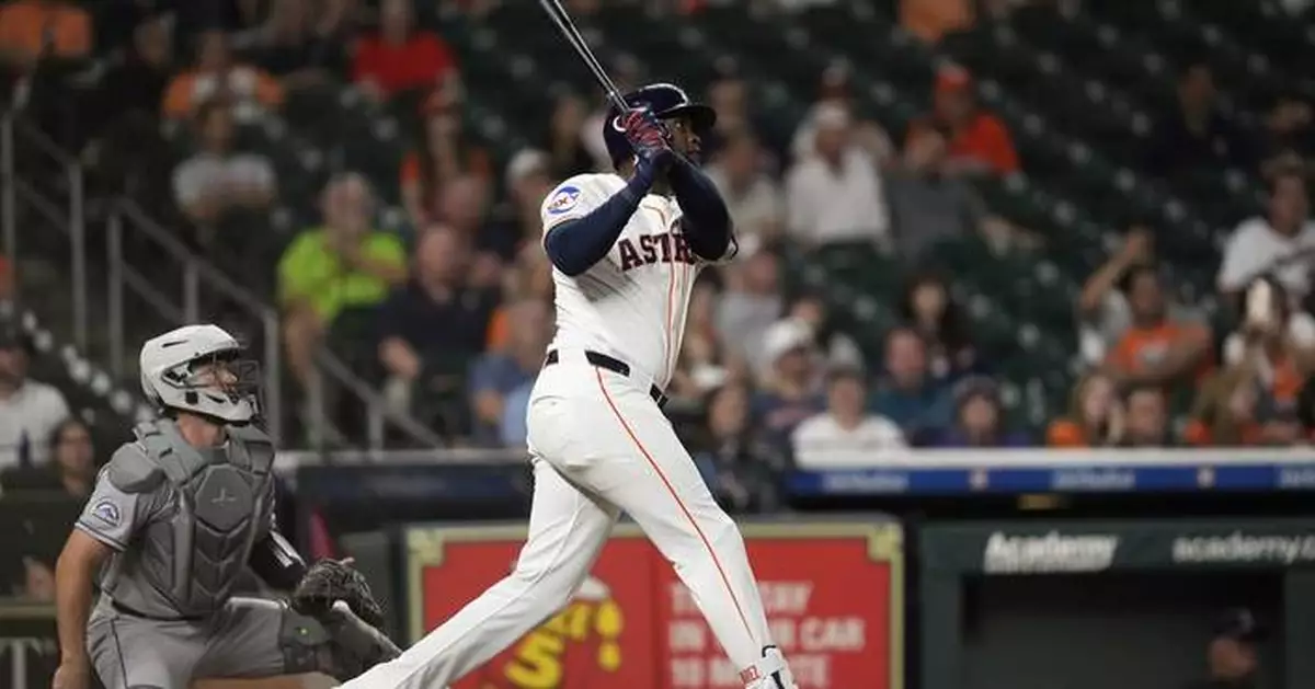 Alvarez and Valdez help the Astros knock off the Rockies 4-0