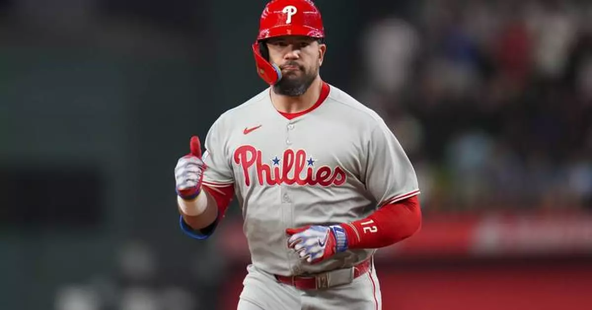 Schwarber hits 41st homer and Marsh goes deep among 4 hits as Phillies beat Rangers 9-1