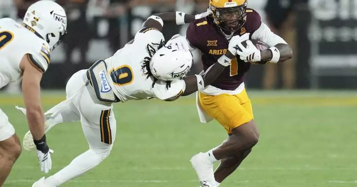Sam Leavitt accounts for 4 TDs, No. 11 Arizona State grinds out 38-19 win over Northern Arizona