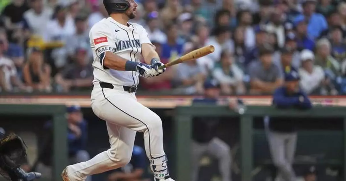 Raleigh hits MLB-best 44th homer and Rodríguez connects twice as streaking Mariners top Rays 7-4