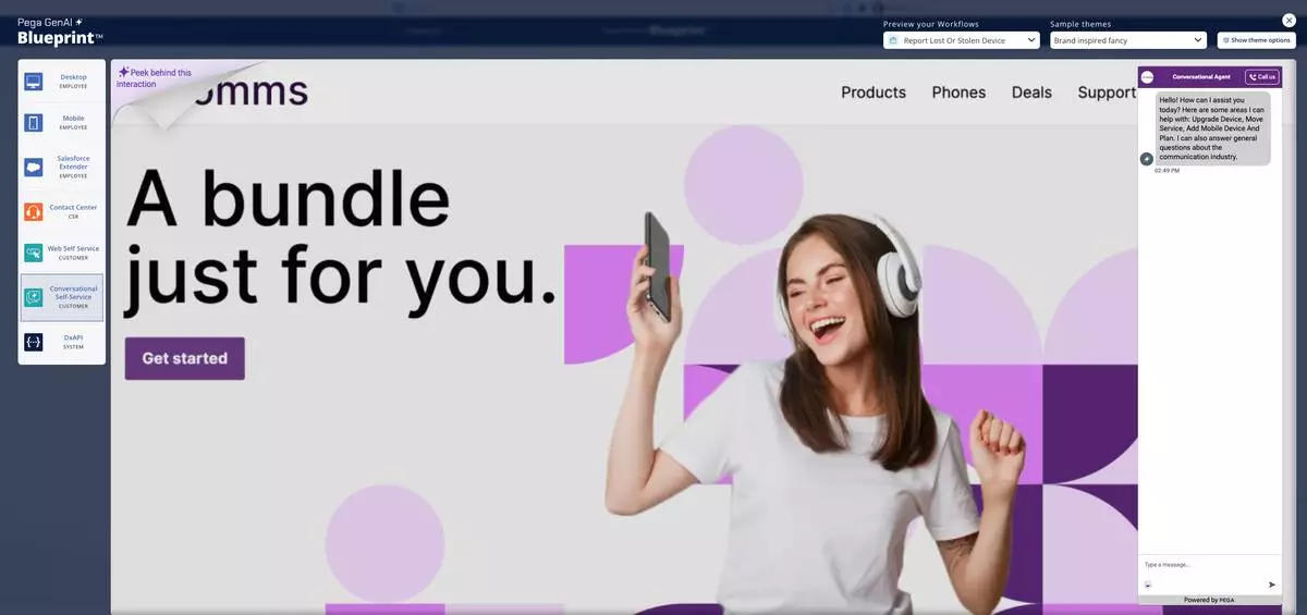 Service workflows can be instantly transformed into conversational self-service agents