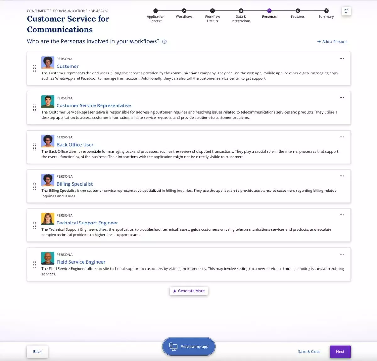 Users can seamlessly preview their customer service workflows across channels