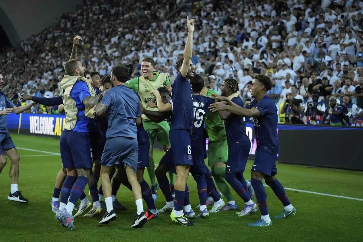 Paris Saint-Germain bests Tottenham in UEFA Super Cup showdown, in photos