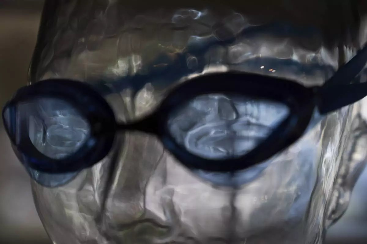 CORRECTS COMPANY NAME: Swimming goggles are displayed at A Sight For Sport Eyes, a brick-and-mortar and e-commerce store for sport goggles, Wednesday, Aug. 20, 2025, in West Linn, Ore. (AP Photo/Jenny Kane)