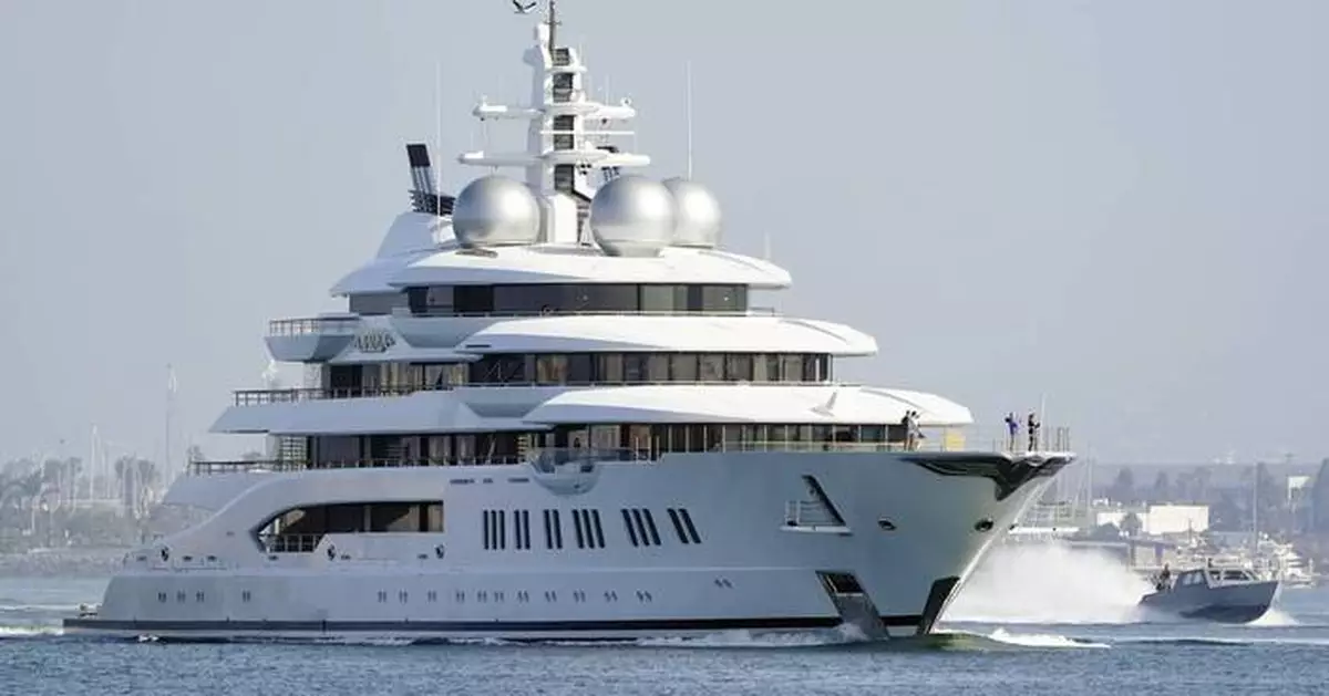 US is auctioning a seized $325M Russian yacht with 8 state rooms, a helipad, a gym and a spa
