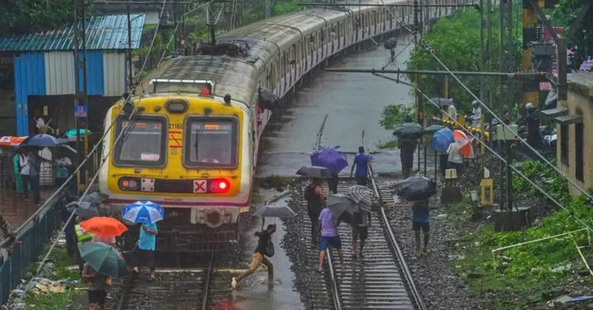 Photo of a stalled commuter train on a submerged track shows Mumbai’s frailties during monsoon