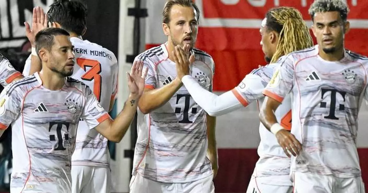Harry Kane's late goal lifts shaky Bayern past 3rd-division Wiesbaden in German Cup