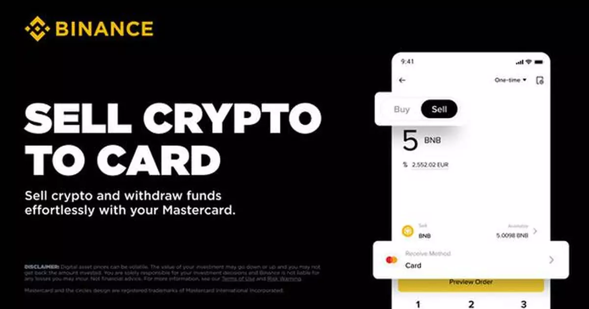 Binance Users Can Now Effortlessly Convert Crypto and Withdraw Funds to their Mastercard