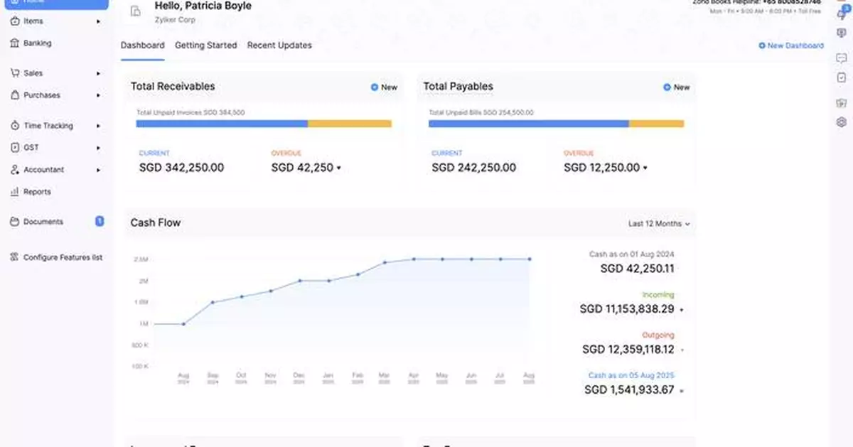 Zoho Launches Zoho Books Singapore edition