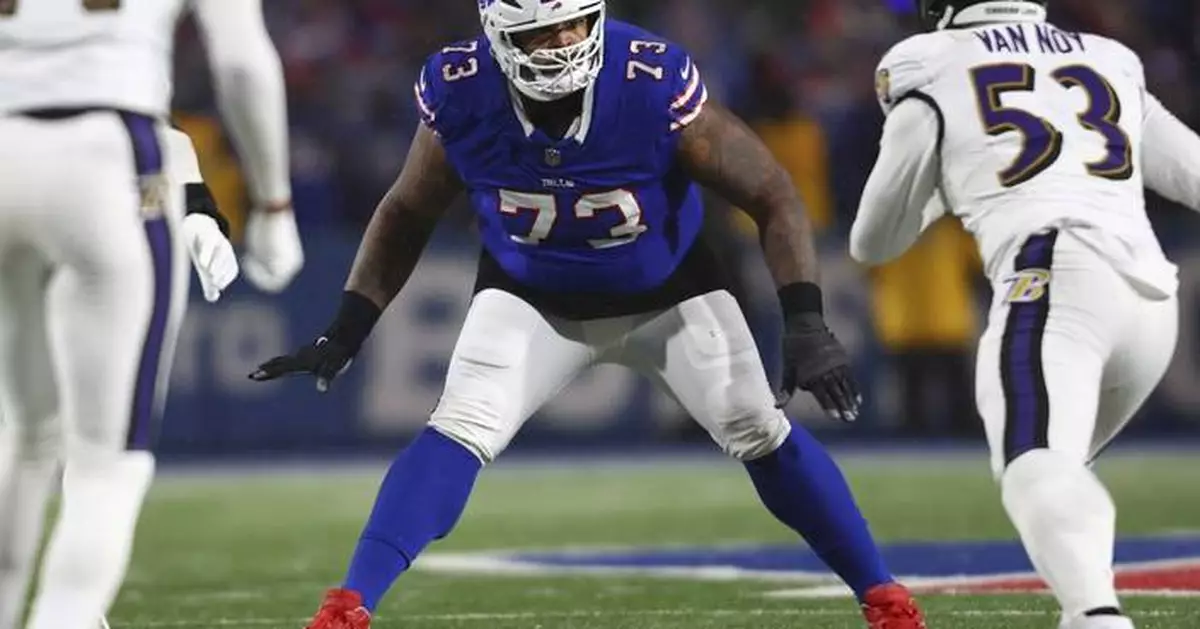 Bills restructure left tackle Dion Dawkins' contract to get under NFL's salary cap, AP source says