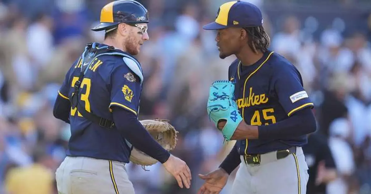 Chourio, Mears help the Brewers beat the Padres 3-1 to avoid a 3-game sweep