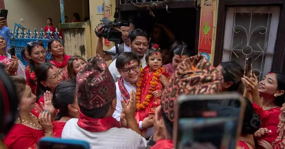 Nepal chooses a 2-year-old girl as new living goddess worshipped by both Hindus and Buddhists