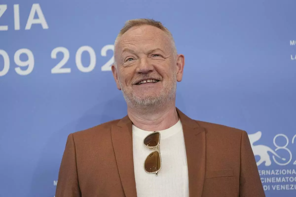 Jared Harris poses for photographers at the photo call for the film 'A House of Dynamite' during the 82nd edition of the Venice Film Festival in Venice, Italy, on Tuesday, Sept. 2, 2025. (Photo by Scott A Garfitt/Invision/AP)