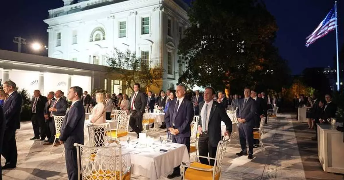 Trump hosts White House dinner for GOP lawmakers at paved space he dubbed 'Rose Garden Club'