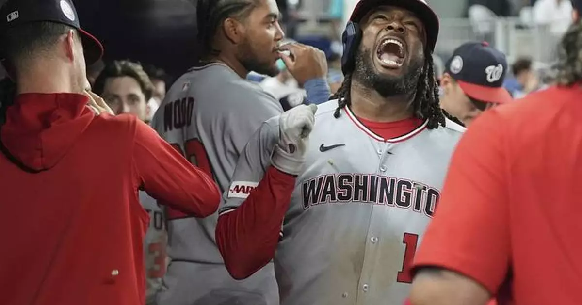 Bell second Nats player to homer from both sides, has 6 RBIs, 4 hits in 15-7 romp over Marlins