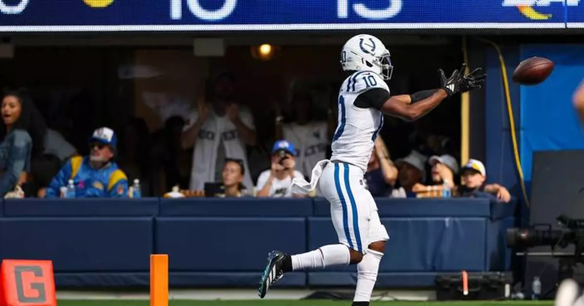 Colts WR Adonai Mitchell's fumble at goal line one of many self-inflicted mistakes in loss to Rams