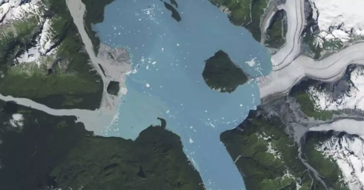 Retreating Alsek Glacier reveals new island in southeast Alaska