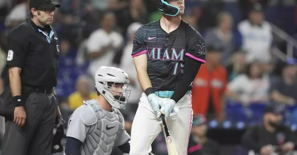 Johnston's two-run homer in 11th lifts Marlins to 6-4 win over Tigers