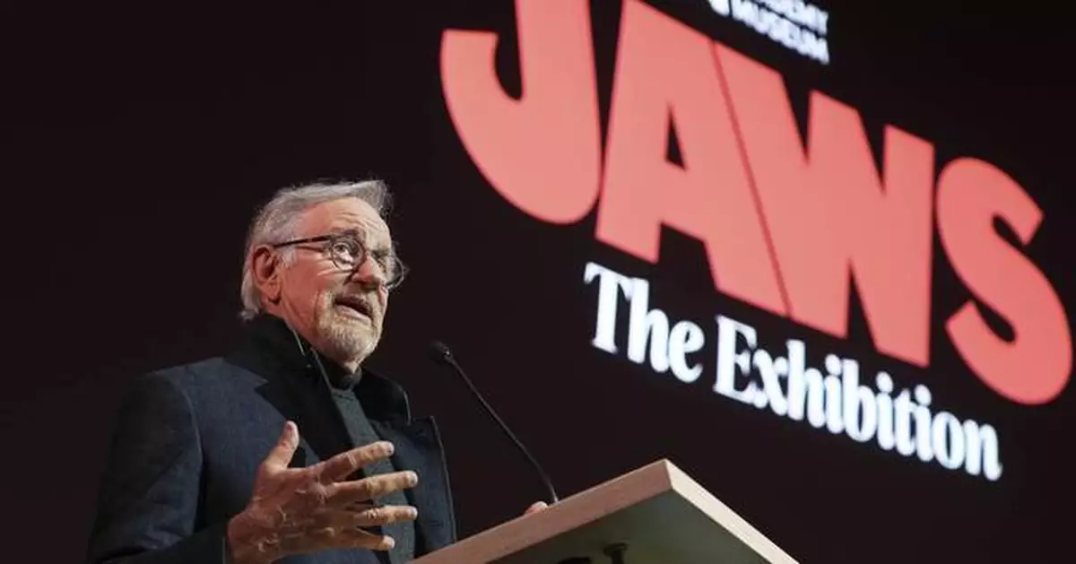 Steven Spielberg celebrates 'awesome' 50th anniversary 'Jaws' exhibition at Academy Museum