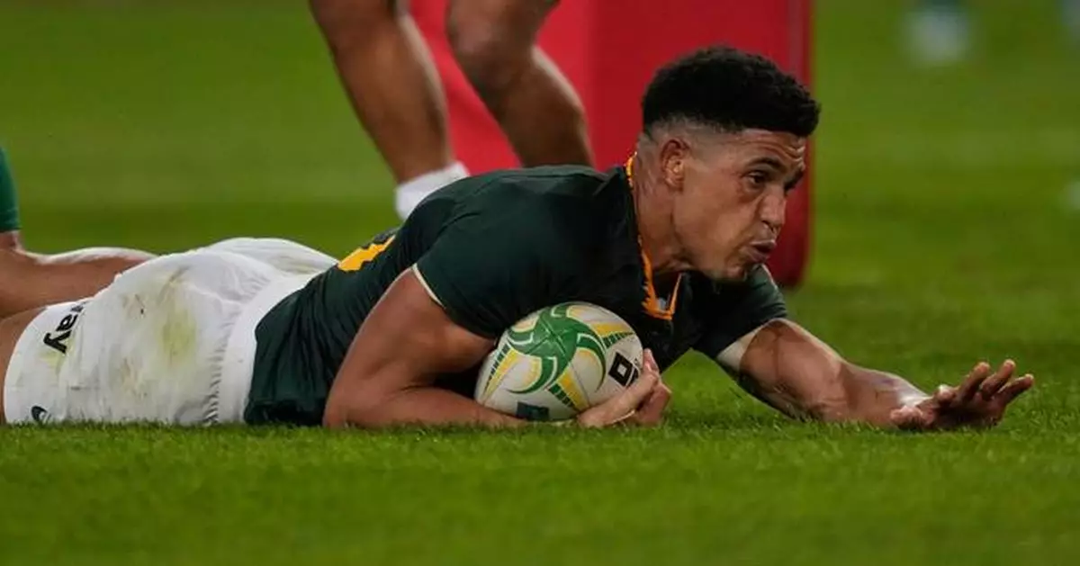 South Africa beats Argentina 67-30 in Rugby Championship to move into first place