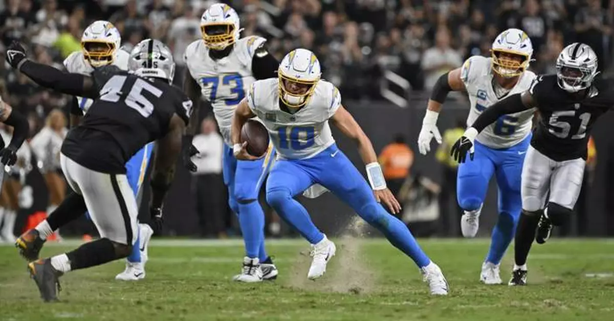 Herbert and strong defense lead Chargers to 20-9 win over Raiders