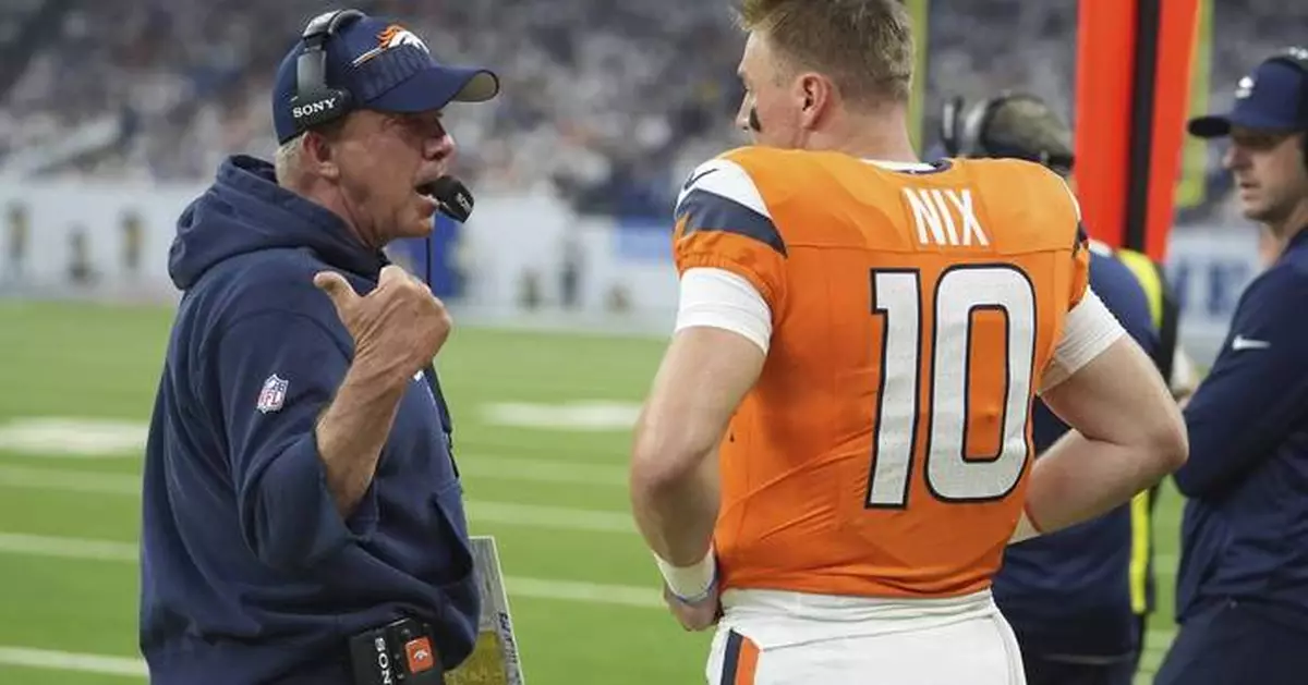 Bo Nix and Sean Payton downplay viral sideline exchange during Broncos' loss to Colts